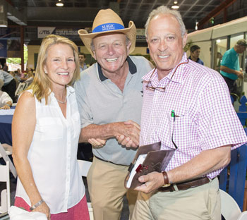 Kip and Helen Elser with Gerry Harvey at Magic Millions